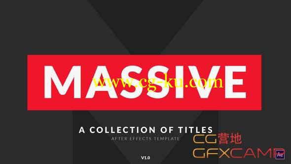 AE模板-快闪文字标题动画 Massive Titles Pack for After Effects的图片1