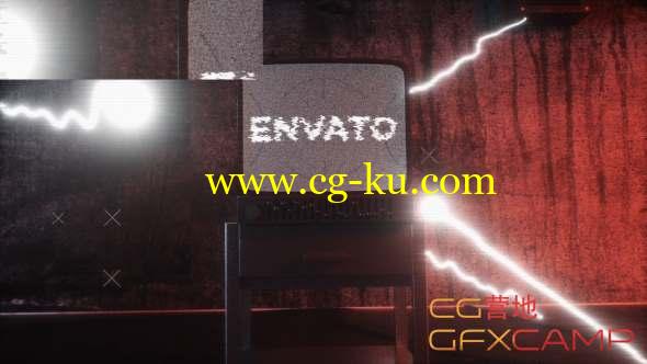 AE模板-老电视信号不良恐怖片头 Old Distorted Horror TV Glitch Logo Opener的图片1