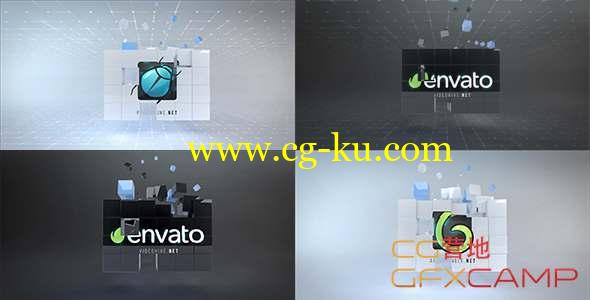AE模板-三维方块汇聚Logo动画 Corporate Cubes Logo Reveal的图片1