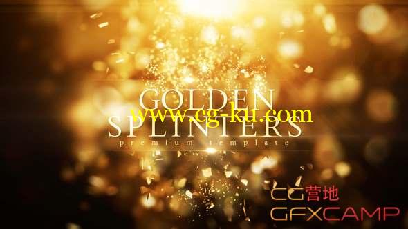 AE模板-金色粒子图片人物介绍包装片头 Golden Splinters的图片1