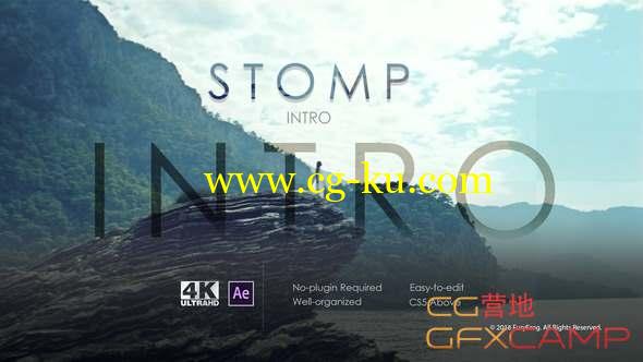 AE模板-快闪文字视频开场片头 Stomp Intro的图片1