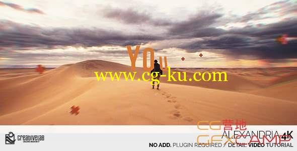 AE模板-图形遮罩快闪图片开场 Alexandria 4K的图片1