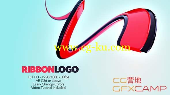 AE模板-带状线条路径Logo动画 Ribbon Logo的图片1