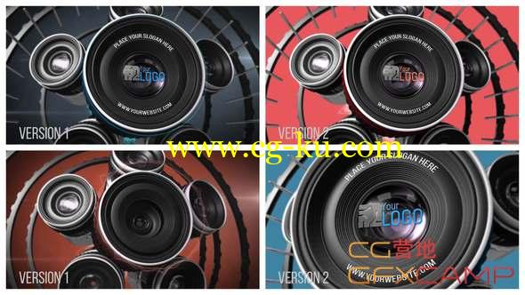 AE模板-三维音响喇叭音乐Logo动画 Photography Lens Logo 2的图片1