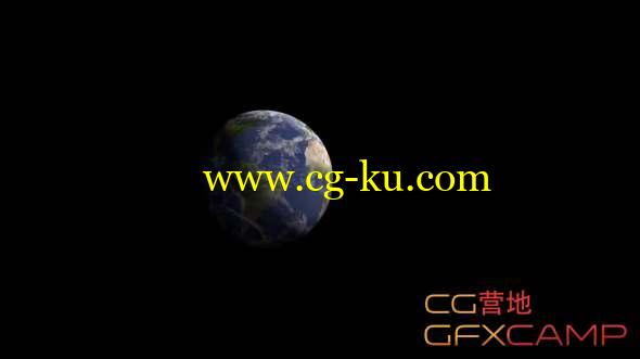 地球旋转俯冲视频素材 3D Realistic Planet Zoom In-Zoom Out的图片1