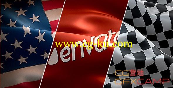 AE模板-国旗飘动 VideoHive Custom Flags的图片1
