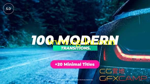 AE模板-100组图形拼贴视频转场 Transitions V5的图片1