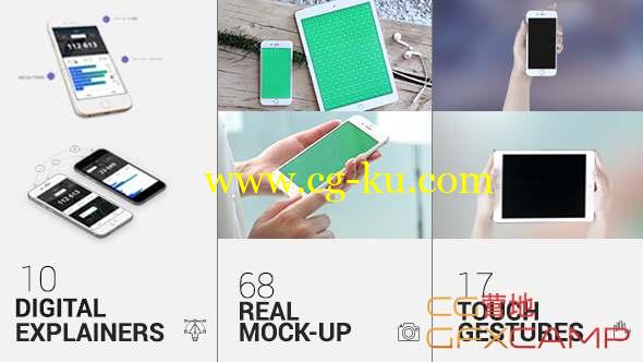 AE模板-实拍手机iPhone iPad合成APP展示动画 iTouch 2 App Promo Mock-Up Kit的图片1