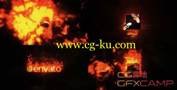 AE模板-火焰爆炸Logo动画 Fire Logo Reveal的图片1