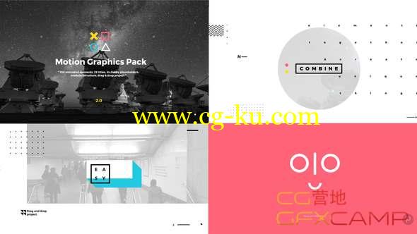 AE模板-创意图形动画MG元素包 Motion Graphics Pack的图片1