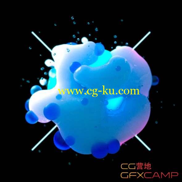 XP粒子抽象通透三维物体C4D教程 SkillShare - Creating an Abstract Render Using X-Particles in Cinema 4D的图片1