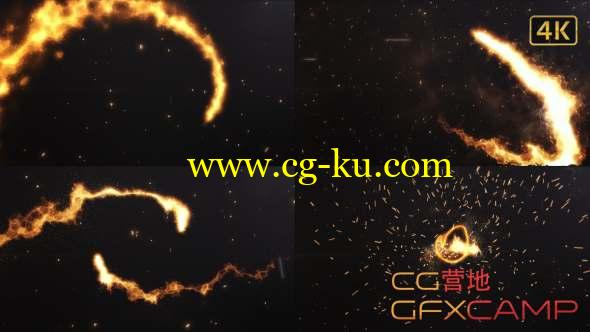 AE模板-运动火焰Logo动画 Fire Logo Cinematic的图片1