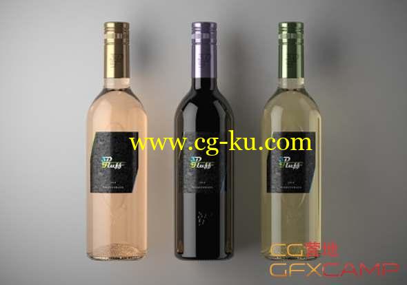 C4D酒瓶建模材质渲染教程 3DFluff - Cinema 4D R19 Wine Viz的图片1