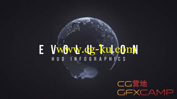 AE模板-简单科技感HUD动画元素 Evolution HUD Infographic的图片1