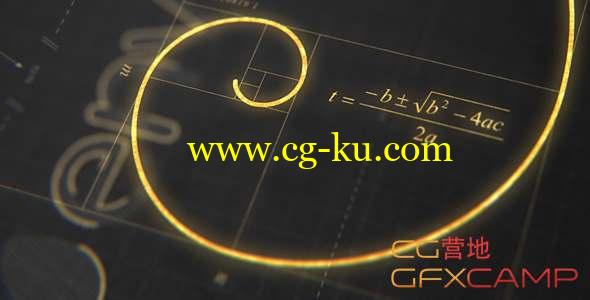 AE模板-黄金比例线Logo动画 Golden Ratio Logo的图片1