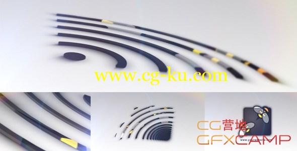 AE模板-三维辐射 VideoHive 3d Rings Logo Reveal的图片1