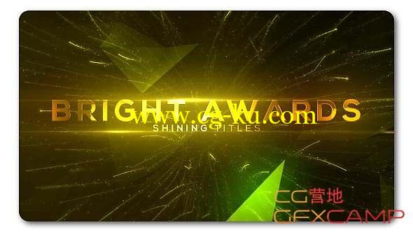 AE模板-粒子流动线条颁奖典礼包装片头 Bright and Shine Awards Titles的图片1