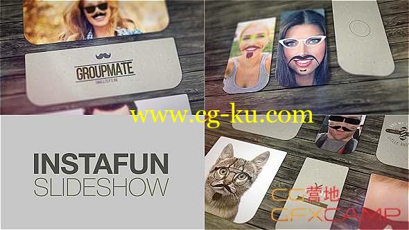 AE模板-胡子眼镜卡通装饰照片相册片头 Mustaches And Beards Funny Slideshow的图片1