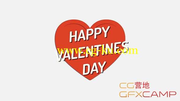 AE模板-扁平化情侣头像动画 Valentine的图片1