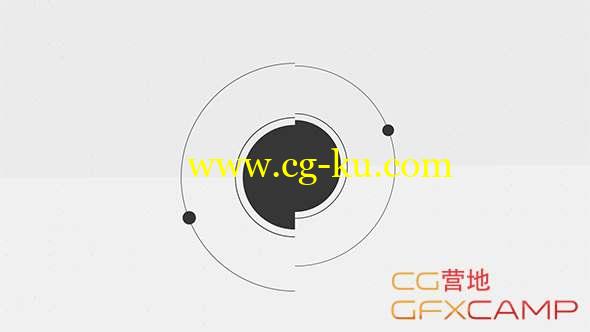 AE模板-创意黑白图形扁平化Logo动画 Logo shape black&white的图片1