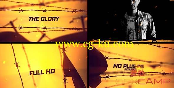 AE模板-铁丝网文字视频宣传片开场 The Glory的图片1