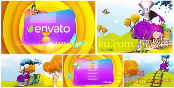 AE模板-卡通三维儿童栏目包装片头 Kids TV Show的图片1