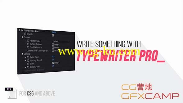 电脑打字文字书写动画AE预设 Typewriter Pro的图片1