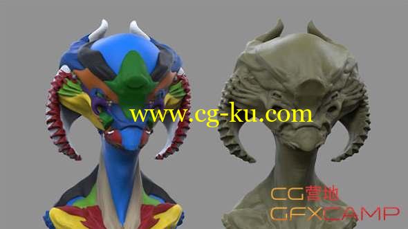 三维模型组合ZB教程(英文字幕) Lynda - Zbrush Concept Kitbashing的图片1