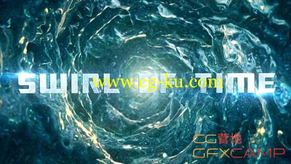 AE模板-水流液体隧道穿梭图片展示片头 Swirl of Time的图片1