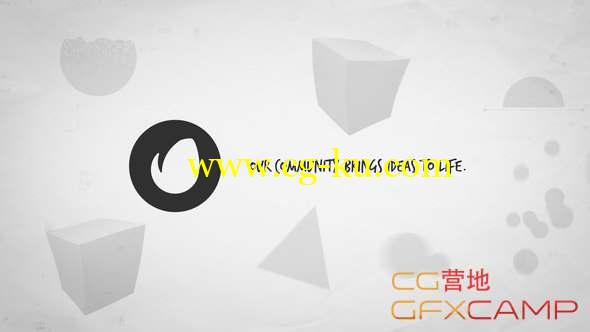 AE模板-创意图形MG动画片头 Shape Reveal的图片1
