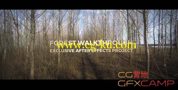 AE模板-枯树林文字视频合成片头 Forest Walkthrough的图片1
