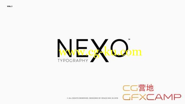 AE模板-时尚黑白文字标题动画 Animated Typography的图片1