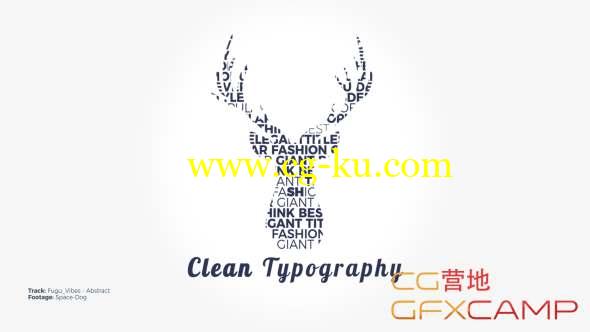 AE模板-干净简洁文字标题排版动画 Clean Typography的图片1