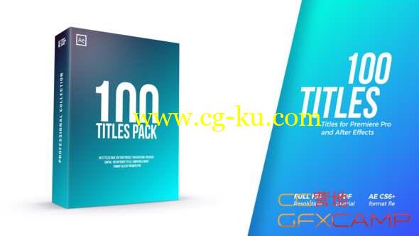 AE模板-100组文字标题动画 Titles Pack的图片1