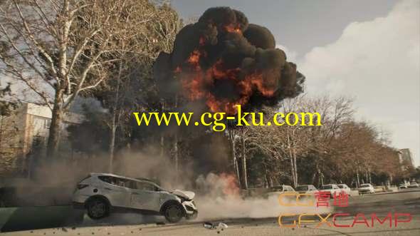 汽车爆炸特效C4D教程 CGCircuit – Cinema 4D Car Destruction Part 1的图片1