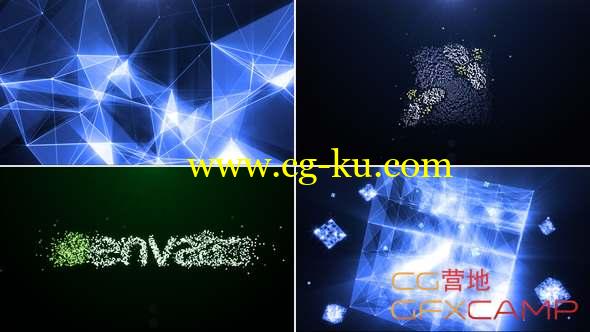 AE模板-点线粒子汇聚Logo文字动画 Plexus of particles的图片1