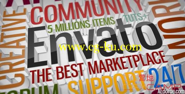 AE模板-三维文字拼贴组合Logo动画 Multipurpose Clean 3D Text to Logo的图片1