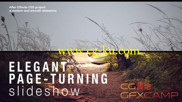 AE模板-折叠翻转幻灯片图片展示 Elegant Page-Turning Slideshow的图片1