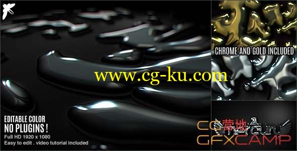 AE模板-液态金属Logo动画 Chrome Liquid Logo的图片1