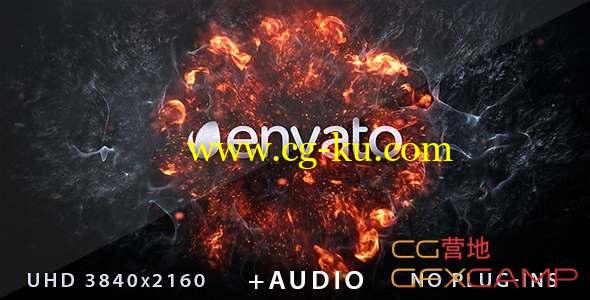 AE模板-爆炸火焰Logo动画 Explosion Logo Reveal的图片1