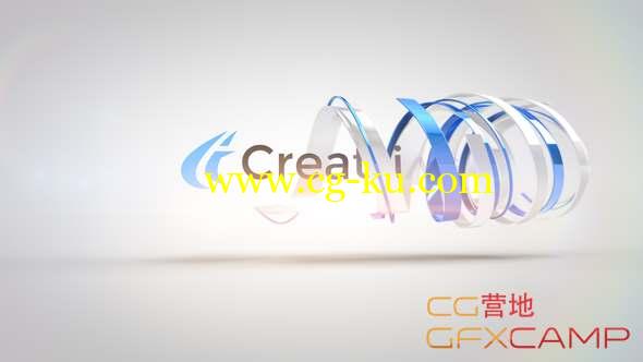 AE模板-三维绸带环绕Logo动画 3D Streak Logo 2的图片1