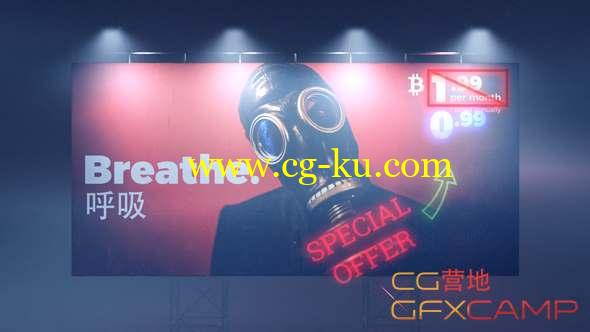 AE模板-广告牌宣传展示动画 Cyberpunk Billboard的图片1