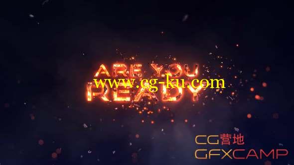 AE模板-大气火焰破碎文字Logo动画 Epic Fire Titles的图片1