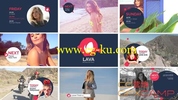 AE模板-时尚图形栏目包装 Lava Broadcast Package的图片1