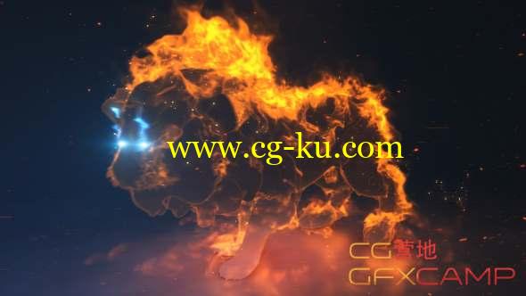 AE模板-三维狮子火焰Logo动画 Lion Spirit Logo的图片1