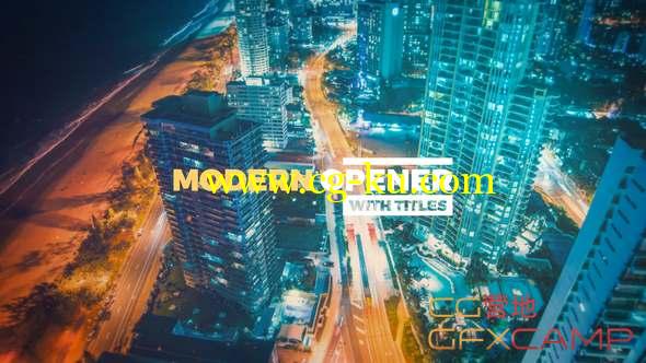 AE模板-时尚图片文字切割开场 Modern Opener With Titles的图片1