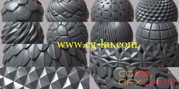 无缝连接深度置换纹理贴图材质素材 Gumroad - COMPLETE PACK - 100 Tileable Displacement-Alpha Patterns的图片1
