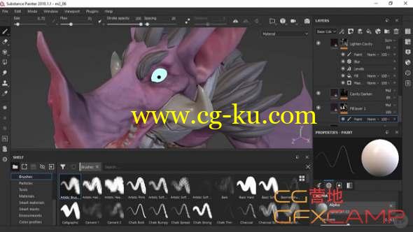 游戏生物角色材质贴图教程 Pluralsight - Texturing Enemy Creatures for Games in Substance Painter的图片1
