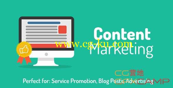 AE模板-扁平化网络购物宣传片头 Content Marketing Opener的图片1