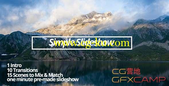 AE模板-简洁幻灯片图片开场 Simple Slideshow的图片1